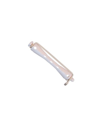 BIGUDI PLASTICO CORTO BLANCO-ROSA 00908 6 mm 