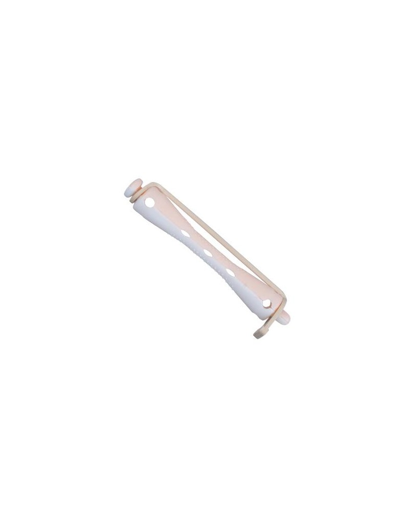 BIGUDI PLASTICO CORTO BLANCO-ROSA 00908 6 mm 