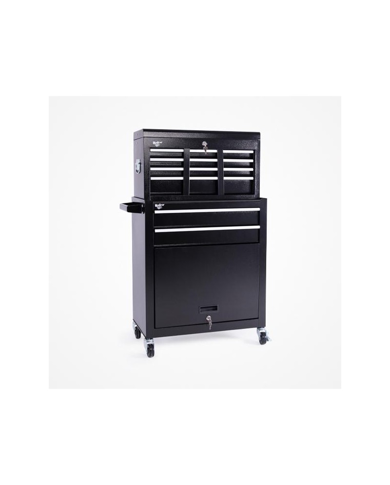 CARRITO METALICO CON CAJONES STINGER NEGRO
