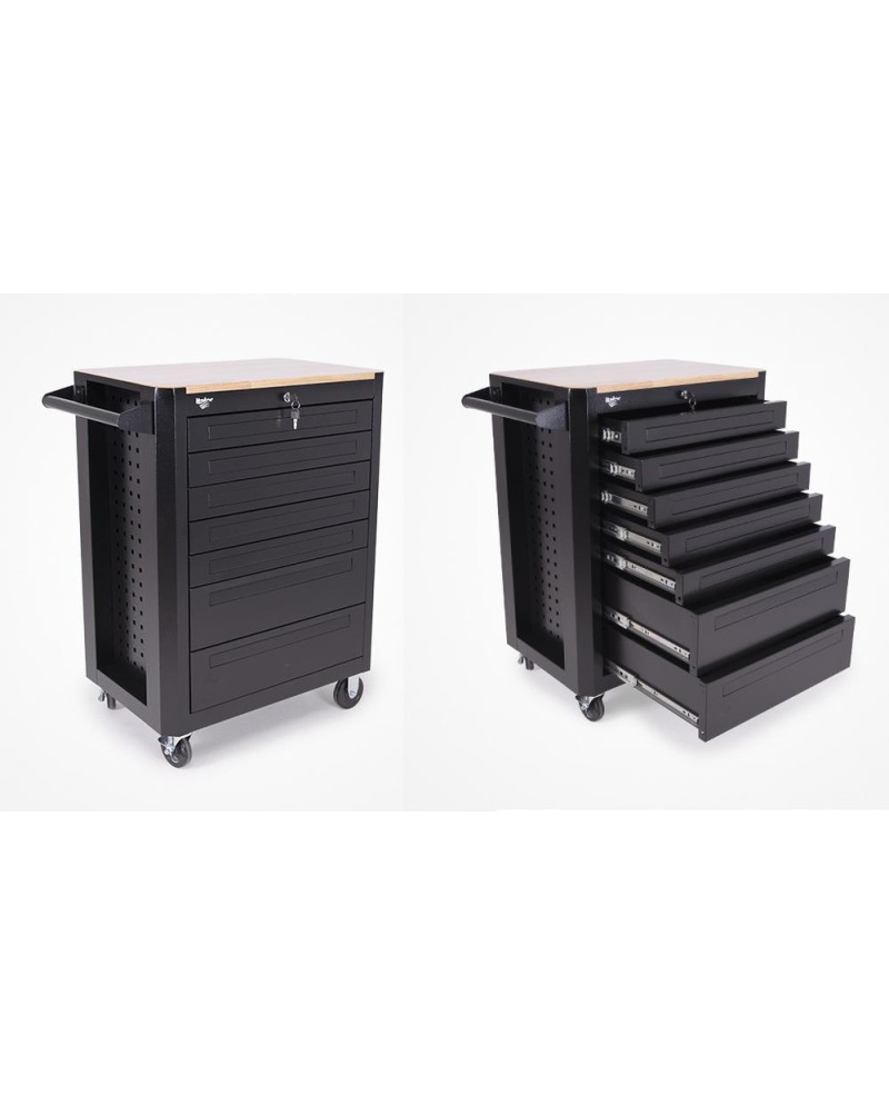 CARRITO METALICO CON CAJONES BLACKSMITH NEGRO