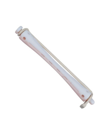 BIGUDI PLASTICO LARGO ROSA-BLANCO 901 7 mm.