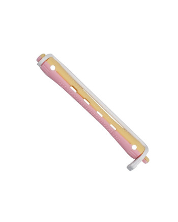 BIGUDI PLASTICO LARGO AMARILLO-ROSA 902 8 mm.