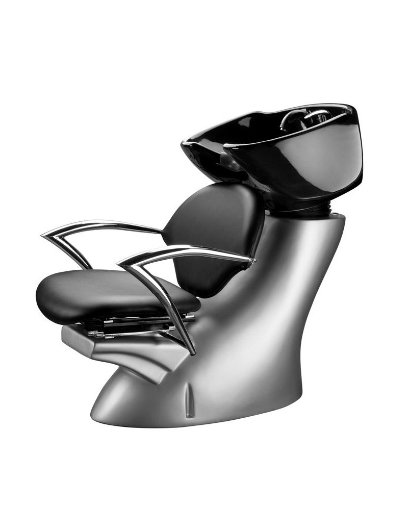 LAVACABEZAS STIL GRIS PLATA PORCELANA NEGRA