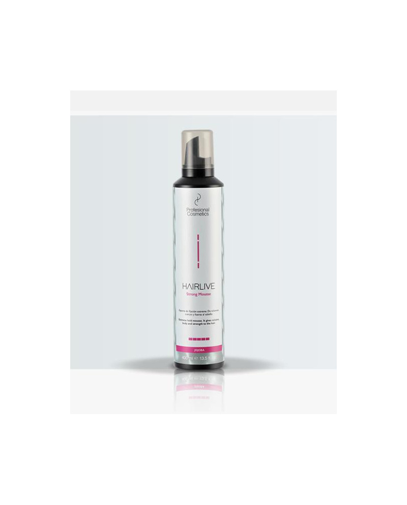 ESPUMA HAIR LIVE FUERTE REESTRUCTURANTE 300ML.