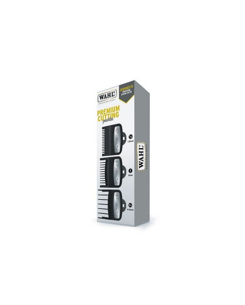 PACK 3 PEINES WAHL PREMIUM 1.5-3-4.5mm. 