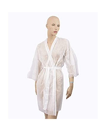 KIMONO DESECHABLE BLANCO TNT (10 UNIDADES)