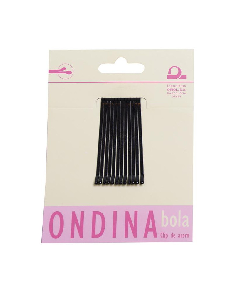 CARTON 12 CLIPS ONDINA BOLA NEGRO 50mm 1603/50
