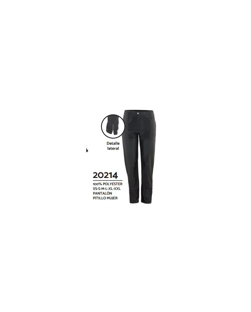 PANTALON CREMALLERAS NEGRO 20214