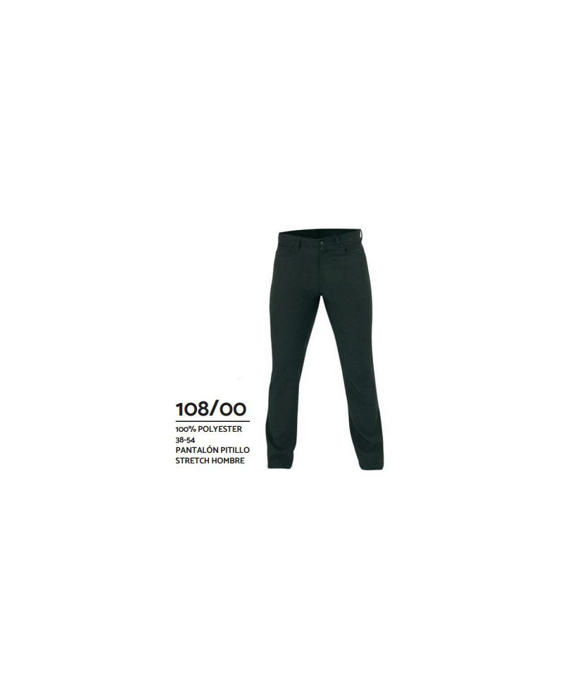 PANTALON CABALLERO MICROFIBRA NEGRO 108/00