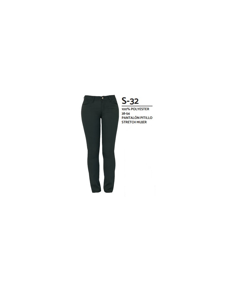 PANTALON SRA. MICROFIBRA NEGRO S32 6173 1040 T-40