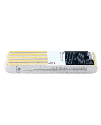 Lote 10 limas para uñas 2 caras, 80/80 zebra