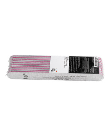 Lote 10 limas para uñas 2 caras 100/100, zebra