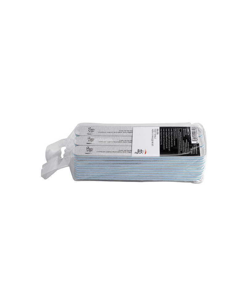 Lote 30 limas para uñas 2 caras 180/180, zebra
