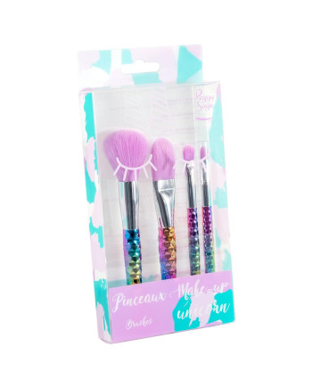 Set de 4 pinceles make-up Unicorn