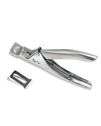 Pinza guillotina para cápsulas