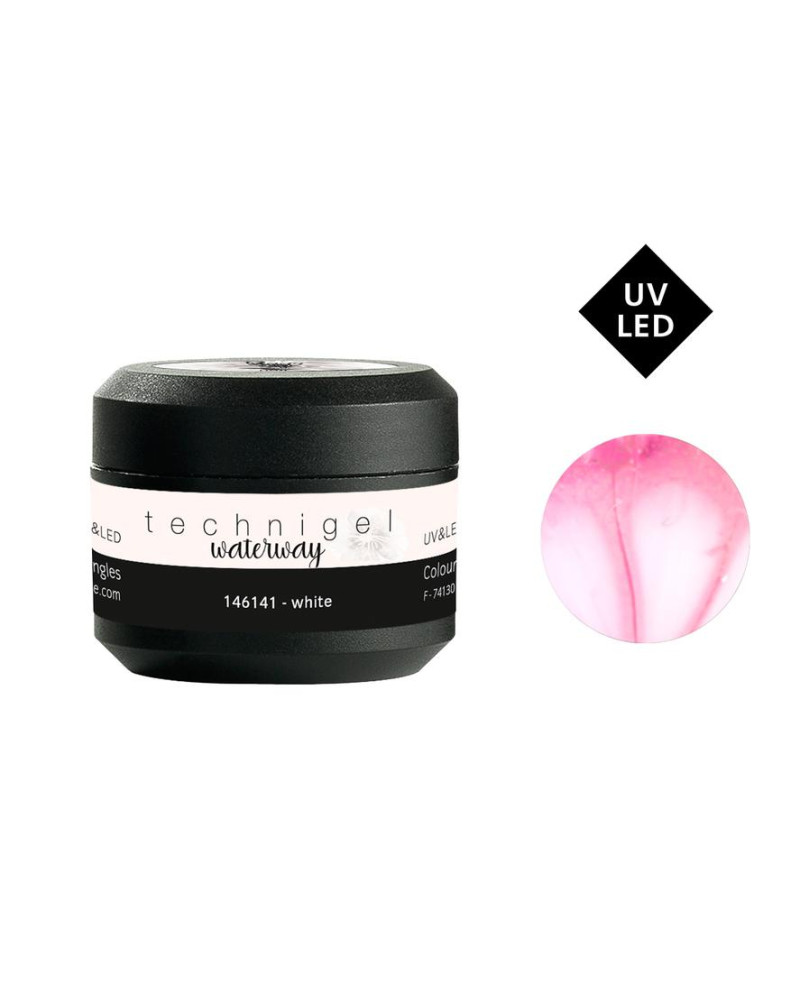 Gel de color para uñas UV/LED waterway white 5 g