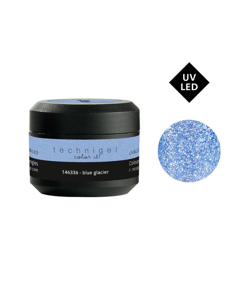 Gel UV/LED color para uñas blue glacier 5 g