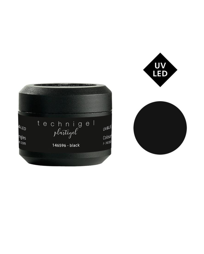 Gel Plastigel para uñas UV/LED black 5 g