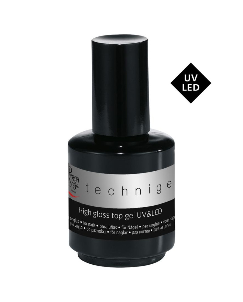 High gloss top gel UVLED para uñas - 15 ml