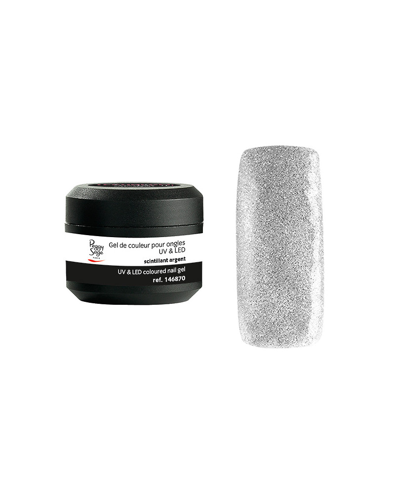 Gel UV/LED color para uñas scintillant argent 5 g