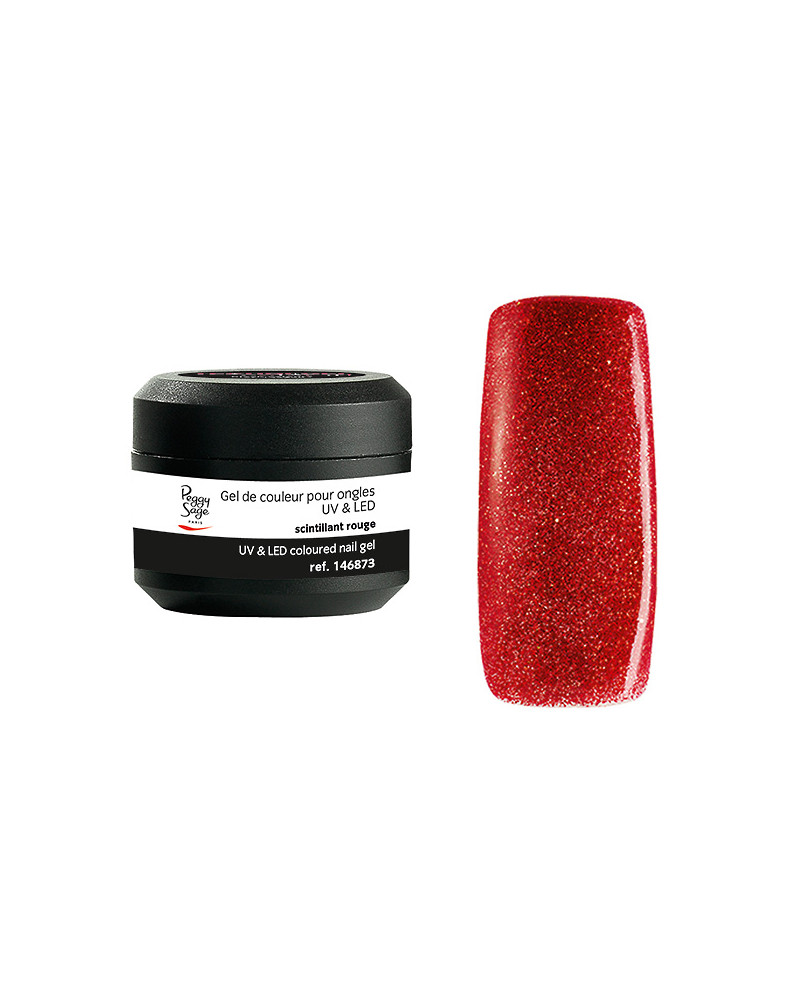 Gel UV/LED color para uñas scintillant rouge 5 g