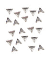 20 strass para uñas triangulares plata 3 mm