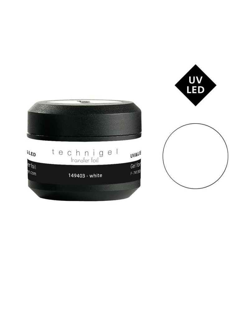 Gel UV/LED para uñas transfer foil - white