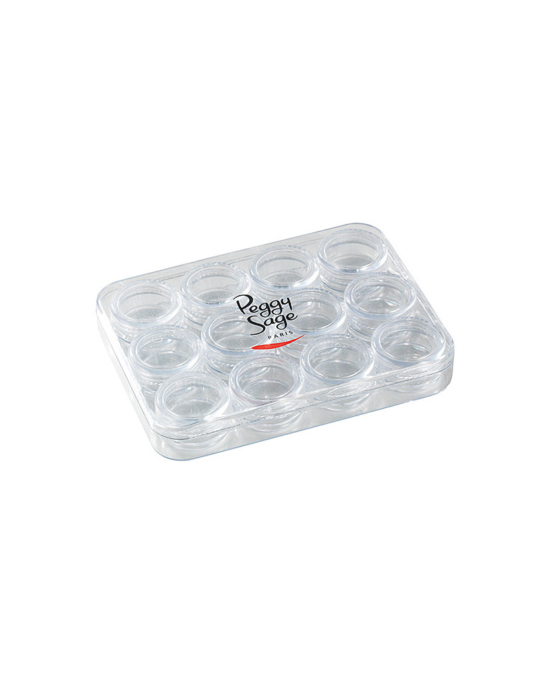 Nail art kit 12cajas apilables por tornillo vacias