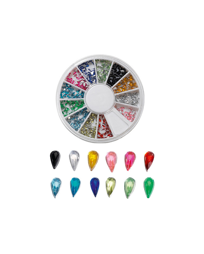 Carrusel para strass para uñas "drops" 600 pcs