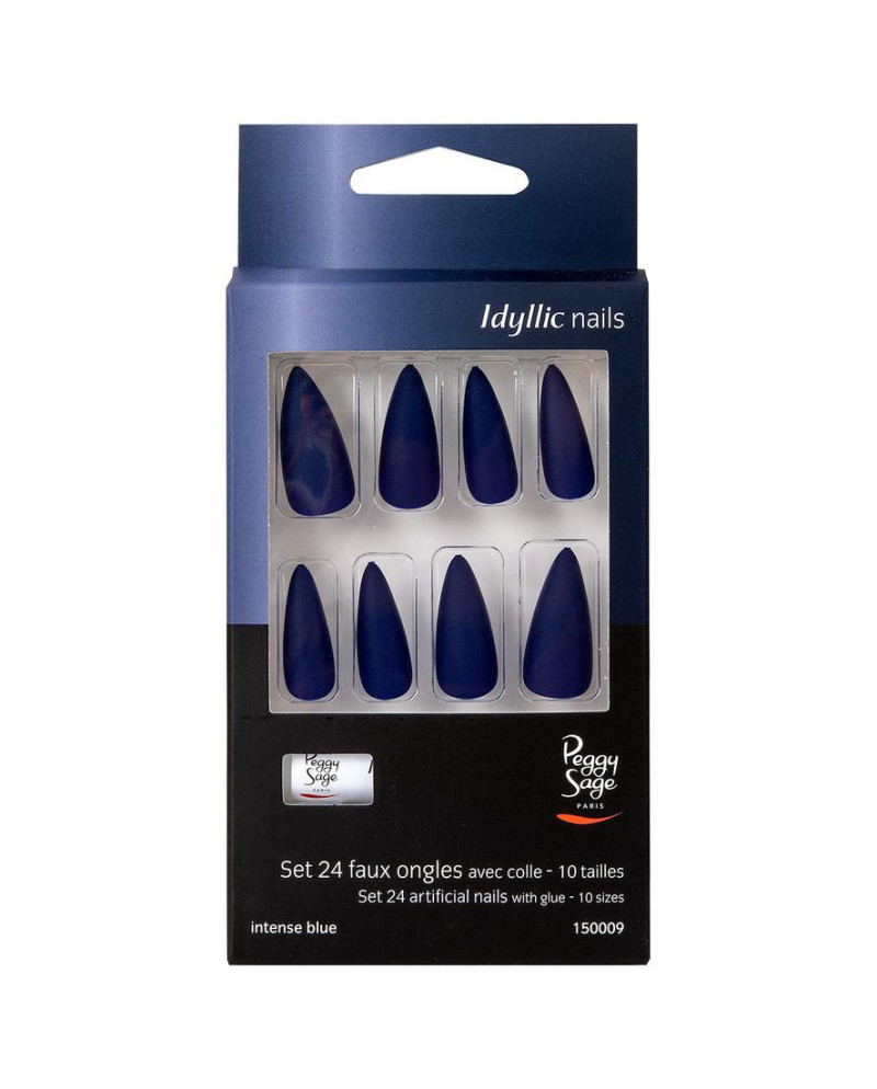 Set 24 uñas artificiales Idyllic nails - intense blue