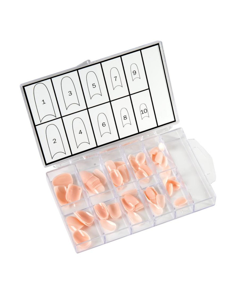 Set de 100 uñas artificiales nude pink