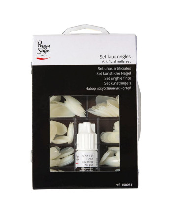 Set de 200 uñas artificiales + cola