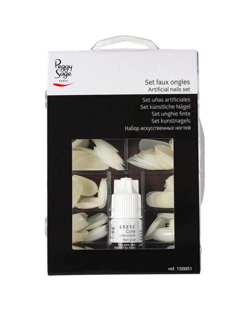 Set de 200 uñas artificiales + cola