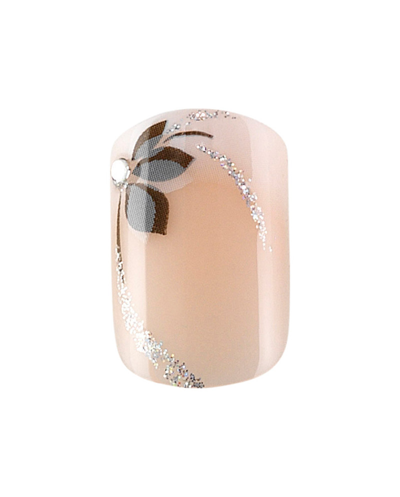 Set 24 uñas artificiales Idyllicnails shiny flower