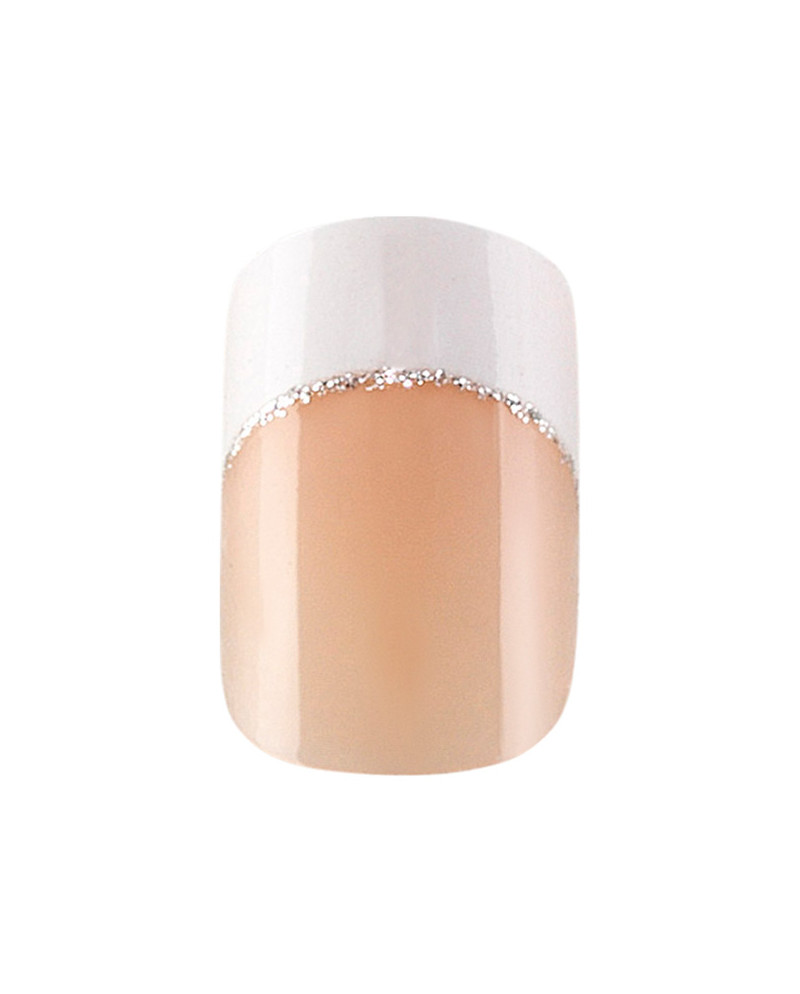 Set 24 uñas Idyllic nails silver French