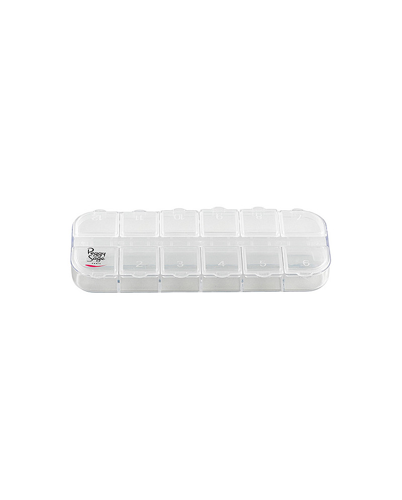 Caja nail art 12 compartimentos