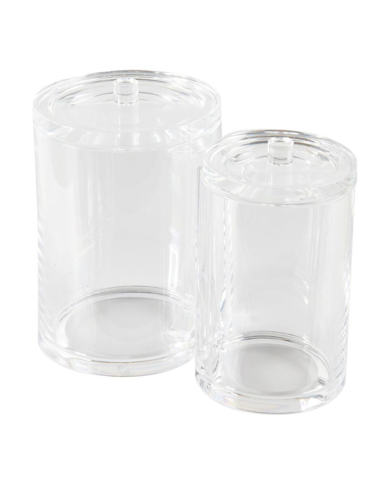 Dúo 2 botes de plástico acrílico