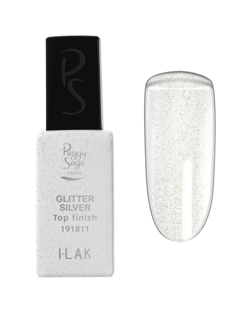 Top Coat Glitter silver  - 11ml