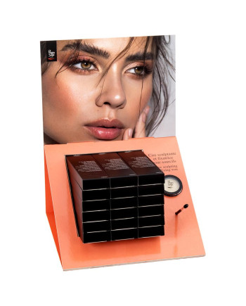 Expositor de cera modeladora y fijadora para cejas