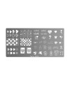 Placa de stamping nail art love