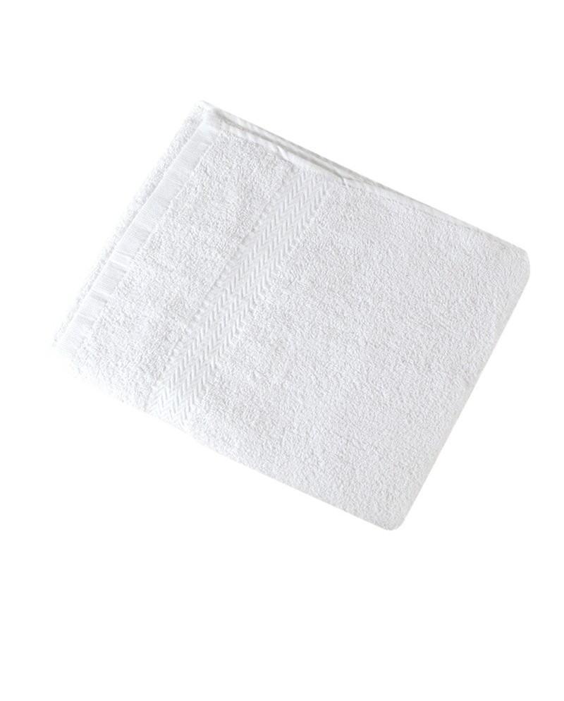 TOALLA 80% ALGODON RIZO BLANCA 400 50x95cms.  
