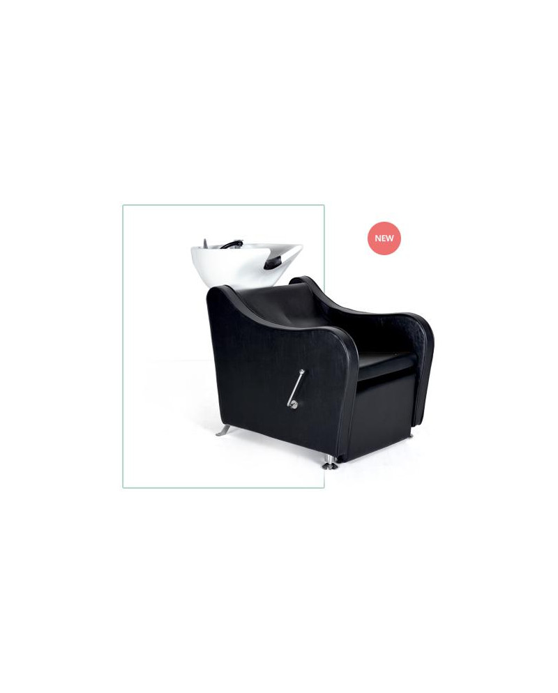 Lavacabezas NASHIRA Negro NG3 (Ceramica Adonis Blanca y Sistema Antigoteo GR101A)