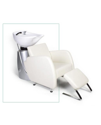 LAVACABEZAS SATURNO GRIS 1 PTO. POZA ADONIS BLANCA + SILLON AFRODITA NEGRO NG3