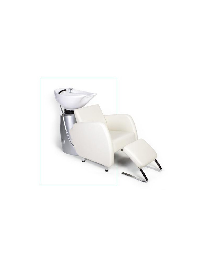 LAVACABEZAS SATURNO GRIS 1 PTO. POZA ADONIS BLANCA + SILLON AFRODITA NEGRO NG3