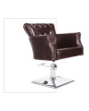 SILLON LEROS MARRON VINTAGE PIE CUADRADO ACERO INOX P27 Y B.HID B90