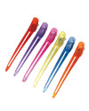 PINZAS GRANDES METAL-PLASTICO COLORES 6 UDS. 2524