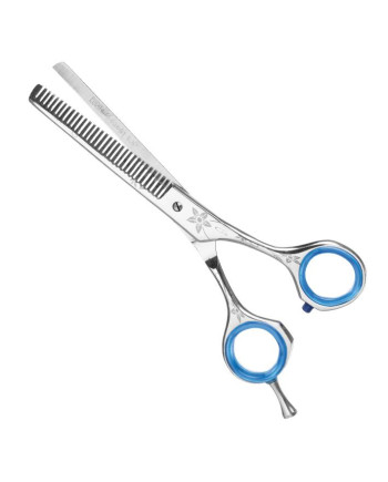 TIJERA ESCULPIR BRILLANTE DECORADA 5.5" COBALTO ACERO 03681