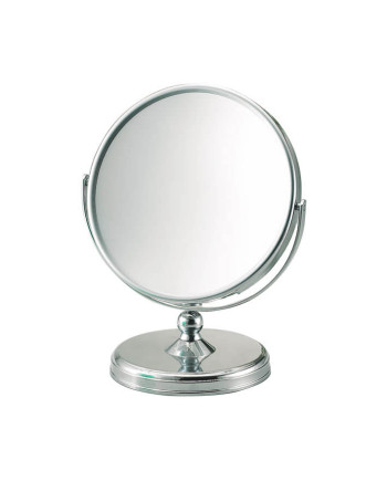 ESPEJO CROMADO CON BASE 7 AUMENTOS 15cms DIAMETRO