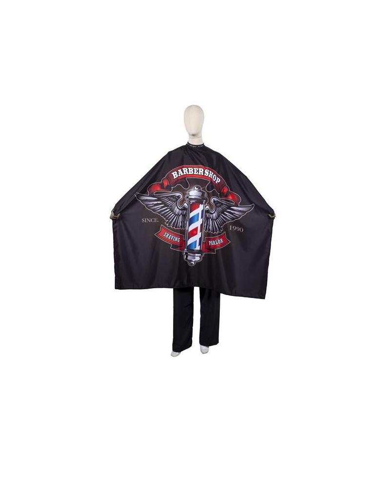 PEINADOR NEGRO CUELLO NEOPRENO SP BARBER SHOP