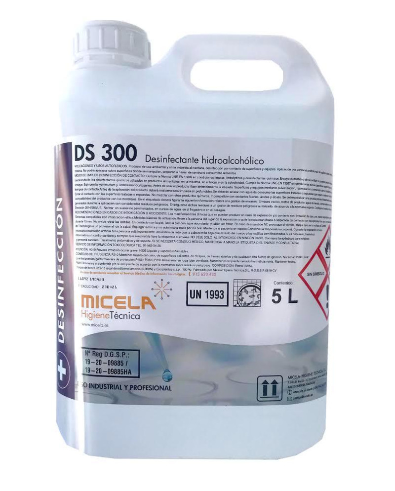 DESINFECTANTE HIDRO ALCOHOLICO DS-300 MICELA 5000 M